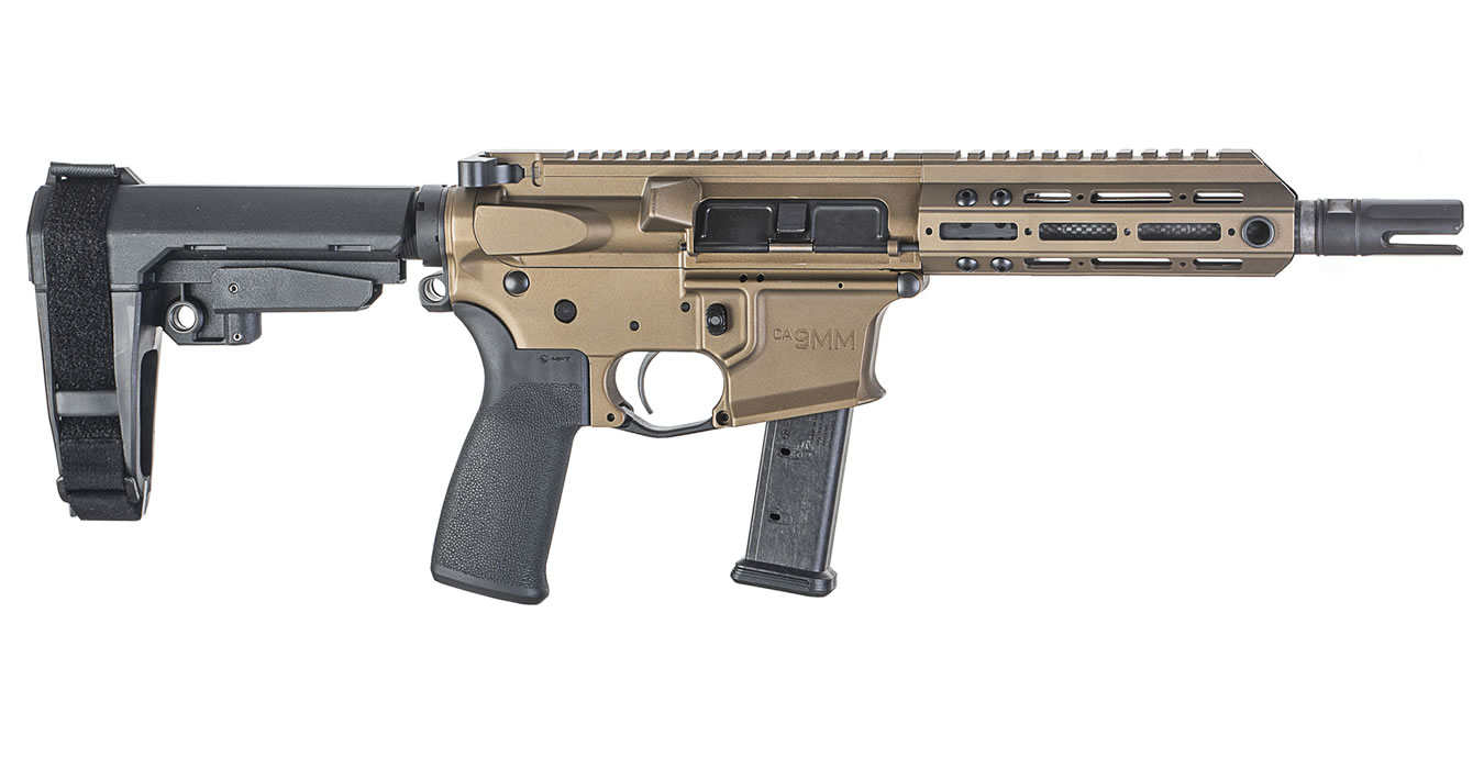 Christensen Arms CA9MM 9mm AR-Style Pistol with SBA3 Pistol Brace and Burnt Bronze Cerakote Finish 1 Christensen Arms CA9MM 9mm AR-Style Pistol with SBA3 Pistol Brace and Burnt Bronze Cerakote Finish
